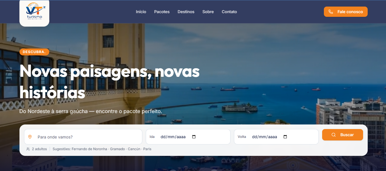 Screenshot do projeto VT Turismo